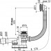 Слив-перелив для ванны AlcaPlast A504CKM 57 см click/clac металл, хром