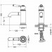 Смеситель Aquatek Классик AQ1510PG для раковины, золото/полированное