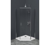 Душевой уголок BelBagno Uno 100х100х195 UNO-195-P-1-100-C-Cr профиль хром, стекло прозрачное