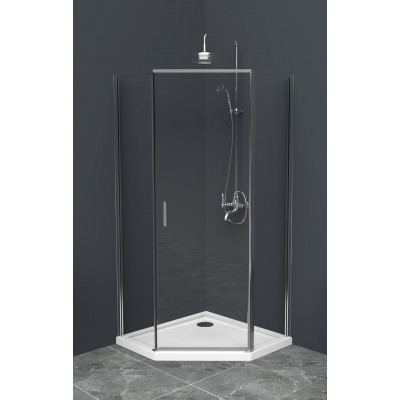 Душевой уголок BelBagno Uno 100х100х195 UNO-195-P-1-100-C-Cr профиль хром, стекло прозрачное