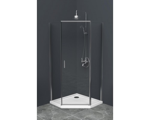 Душевой уголок BelBagno Uno 100х100х195 UNO-195-P-1-100-C-Cr профиль хром, стекло прозрачное