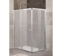 Душевой уголок BelBagno Unique 100-115x75-90x190 UNIQUE-AH-2-100/115-75/90-M-Cr профиль хром, стекло матовое