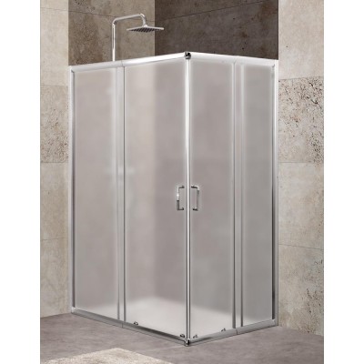 Душевой уголок BelBagno Unique 100-115x75-90x190 UNIQUE-AH-2-100/115-75/90-M-Cr профиль хром, стекло матовое