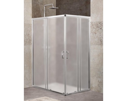 Душевой уголок BelBagno Unique 100-115x75-90x190 UNIQUE-AH-2-100/115-75/90-M-Cr профиль хром, стекло матовое