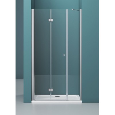 Душевая дверь BelBagno Albano 110x195 ALBANO-BS-13-30+80-C-Cr профиль хром, стекло прозрачное