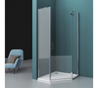 Душевой уголок BelBagno Kraft 80x80x195 KRAFT-P-1-80-C-Cr-R профиль хром, стекло прозрачное