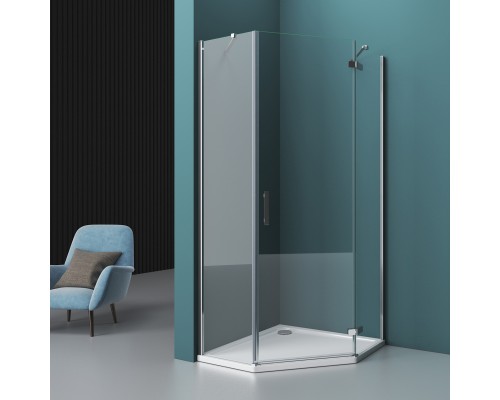 Душевой уголок BelBagno Kraft 100x100x195 KRAFT-P-1-100-C-Cr-R профиль хром/матовый, стекло прозрачное