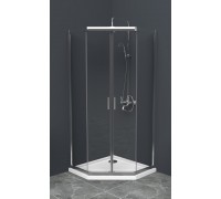 Душевой уголок BelBagno Uno 100х100х195 UNO-195-P-2-100-C-Cr профиль хром, стекло прозрачное