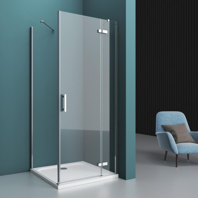 Душевой уголок BelBagno Kraft 100x90x195 KRAFT-AH-12-100/90-C-Cr-R профиль хром/матовый, стекло прозрачное