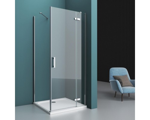 Душевой уголок BelBagno Kraft 100x80x195 KRAFT-AH-12-100/80-C-Cr-R профиль хром/матовый, стекло прозрачное