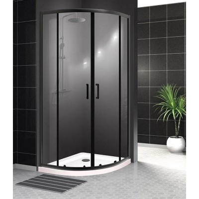 Душевой уголок BelBagno Uno 90х90х195 UNO-195-R-2-90-C-NERO профиль черный/матовый, стекло прозрачное