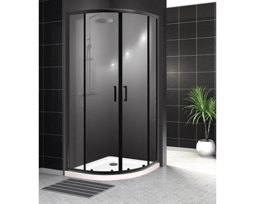 Душевой уголок BelBagno Uno 90х90х195 UNO-195-R-2-90-C-NERO профиль черный/матовый, стекло прозрачное