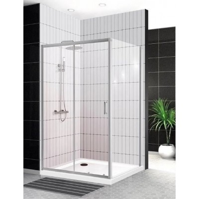 Душевой уголок BelBagno Uno 100x80x185 UNO-AH-1-100/80-C-Cr профиль хром, стекло прозрачное