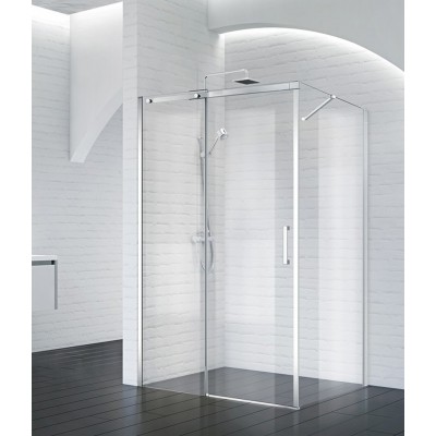 Душевой уголок BelBagno Acqua 140x80х195 ACQUA-AH-1-140/80-C-Cr профиль хром, стекло прозрачное