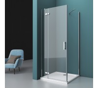 Душевой уголок BelBagno Kraft 80x80х195 KRAFT-A-12-80-C-Cr-L профиль хром/матовый, стекло прозрачное