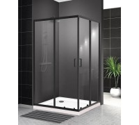 Душевой уголок BelBagno Uno 120х100х195 UNO-195-AH-2-120/100-C-NERO профиль черный/матовый, стекло прозрачное