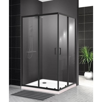 Душевой уголок BelBagno Uno 120х100х195 UNO-195-AH-2-120/100-C-NERO профиль черный/матовый, стекло прозрачное