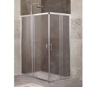 Душевой уголок BelBagno Unique 100-115x75-90x190 UNIQUE-AH-2-100/115-75/90-P-Cr профиль хром, стекло рифлёное