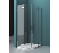 Душевой уголок BelBagno Kraft 100x100x195 KRAFT-R-2-100-C-Cr профиль хром/матовый, стекло прозрачное