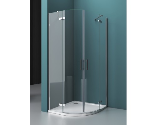 Душевой уголок BelBagno Kraft 100x100x195 KRAFT-R-2-100-C-Cr профиль хром/матовый, стекло прозрачное