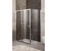 Душевой уголок BelBagno Unique 110-125x100x190 UNIQUE-AH-1-110/125-100-C-Cr профиль хром, стекло прозрачное