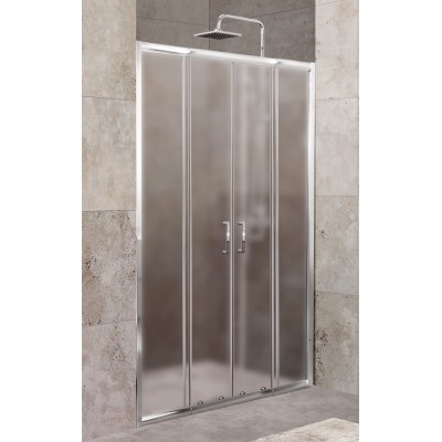 Душевая дверь BelBagno Unique 150-180x190 UNIQUE-BF-2-150/180-P-Cr профиль хром, стекло рифлёное