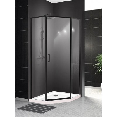 Душевой уголок BelBagno Uno 100х100х195 UNO-195-P-1-100-C-NERO профиль черный/матовый, стекло прозрачное