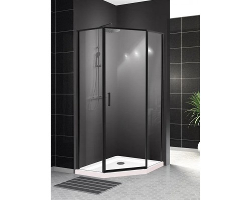 Душевой уголок BelBagno Uno 100х100х195 UNO-195-P-1-100-C-NERO профиль черный/матовый, стекло прозрачное