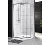 Душевой уголок BelBagno Uno 100х80х195 UNO-195-PH-2-100/80-C-Cr профиль хром, стекло прозрачное