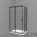 Душевой уголок BelBagno Uno 100x80x195 UNO-195-AH-2-100/80-C-NERO профиль черный/матовый, стекло прозрачное