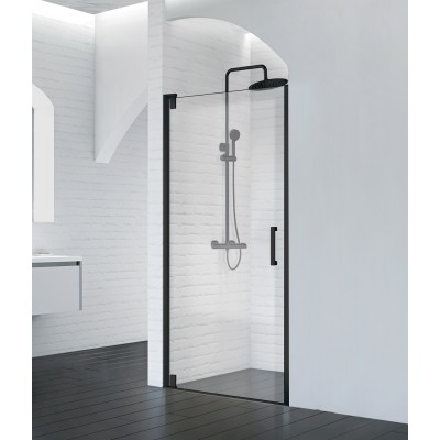 Душевая дверь BelBagno Marmi 90x195 MARMI-B-1-90-C-NERO профиль черный/матовый, стекло прозрачное