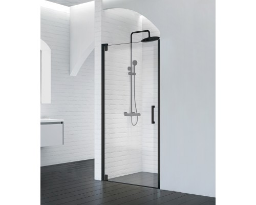 Душевая дверь BelBagno Marmi 90x195 MARMI-B-1-90-C-NERO профиль черный/матовый, стекло прозрачное