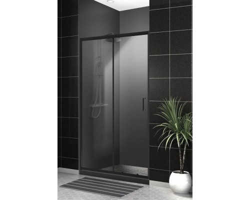 Душевая дверь BelBagno Uno 120х195 UNO-195-BF-1-120-C-NERO профиль черный/матовый, стекло прозрачное