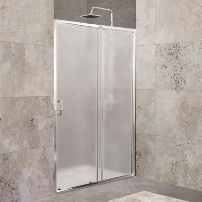 Душевая дверь BelBagno Unique 120-135x190 UNIQUE-BF-1-120/135-M-Cr профиль хром, стекло матовое