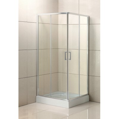 Душевой уголок BelBagno Uno 95х95х195 UNO-195-A-2-95-C-Cr профиль хром, стекло прозрачное