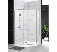 Душевой уголок BelBagno Uno 100х80х195 UNO-195-PH-1-100/80-C-Cr профиль хром, стекло прозрачное