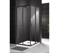 Душевой уголок BelBagno Uno 90х90х195 UNO-195-A-2-90-C-NERO профиль черный/матовый, стекло прозрачное