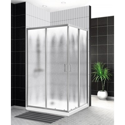 Душевой уголок BelBagno Uno 100x80x195 UNO-195-AH-2-100/80-CH-CR профиль хром, стекло шиншилла