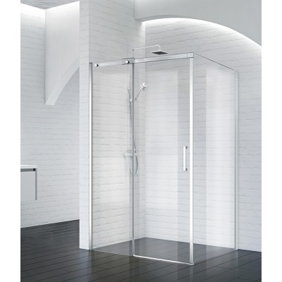 Душевой уголок BelBagno Acqua 130x100х195 ACQUA-AH-1-130/100-C-Cr профиль хром, стекло прозрачное