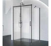 Душевой уголок BelBagno Acqua 140x90х195 ACQUA-AH-1-140/90-C-NERO профиль черный/матовый, стекло прозрачное