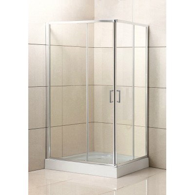 Душевой уголок BelBagno Uno 100х80х195 UNO-195-AH-2-100/80-C-Cr профиль хром, стекло прозрачное