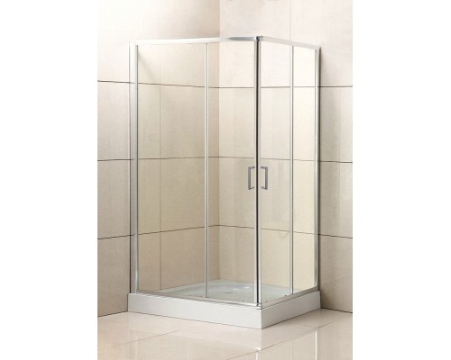 Душевой уголок BelBagno Uno 100х80х195 UNO-195-AH-2-100/80-C-Cr профиль хром, стекло прозрачное