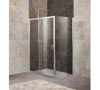 Душевой уголок BelBagno Unique 100-115x100x190 UNIQUE-AH-1-100/115-100-C-Cr профиль хром, стекло прозрачное