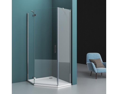 Душевой уголок BelBagno Kraft 100x100x195 KRAFT-P-1-100-C-Cr-L профиль хром/матовый, стекло прозрачное