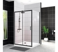 Душевой уголок BelBagno Uno 120x80x195 UNO-195-AH-1-120/80-C-NERO профиль черный/матовый, стекло прозрачное