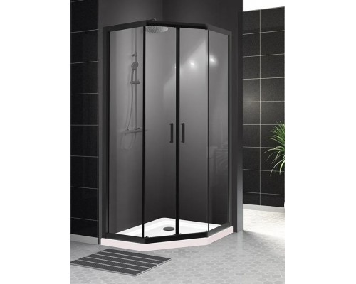 Душевой уголок BelBagno Uno 90х90х195 UNO-195-P-2-90-C-NERO профиль черный/матовый, стекло прозрачное