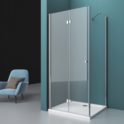 Душевой уголок BelBagno Albano 70x80x195 ALBANO-ASH-1-70/80-C-Cr профиль хром, стекло прозрачное