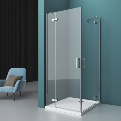 Душевой уголок BelBagno Kraft 120x120x195 KRAFT-A-22-120-C-Cr профиль хром, стекло прозрачное