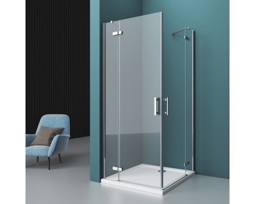 Душевой уголок BelBagno Kraft 120x120x195 KRAFT-A-22-120-C-Cr профиль хром, стекло прозрачное