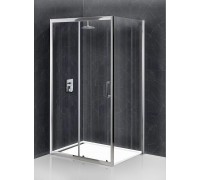 Душевой уголок BelBagno Uno 100x80x195 UNO-195-AH-1-100/80-C-Cr профиль хром, стекло прозрачное